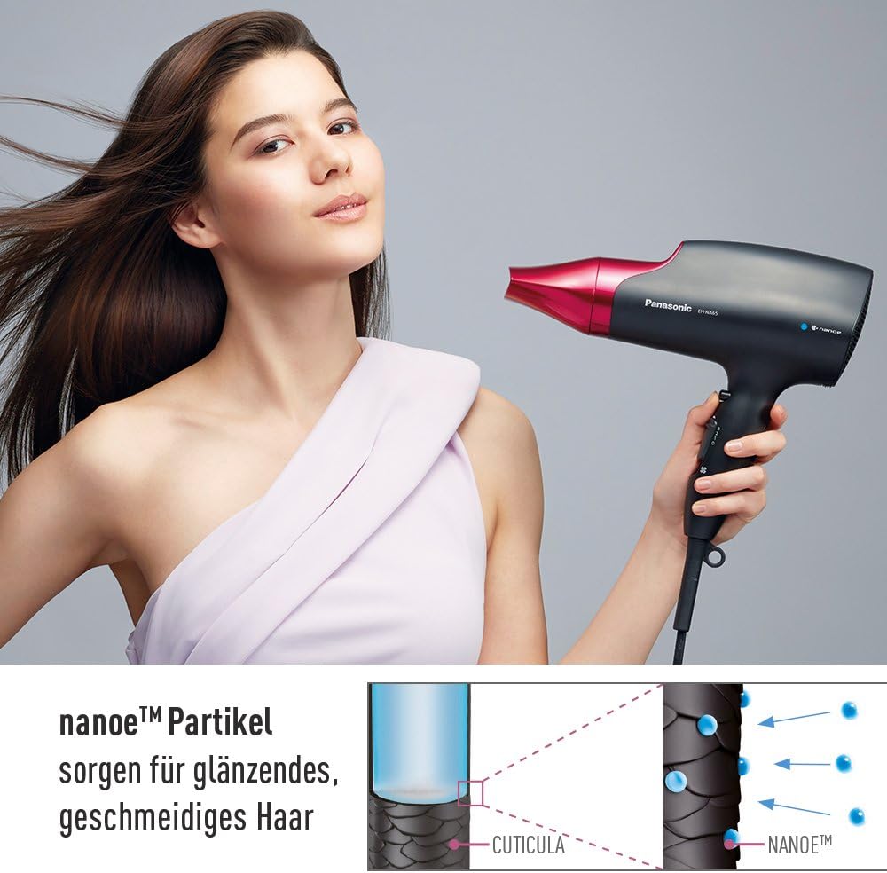 Panasonic Haartrockner EH-NA65 mit nanoe Technologie, mit 3 Temperatur- und 4 Geschwindigkeitseinste