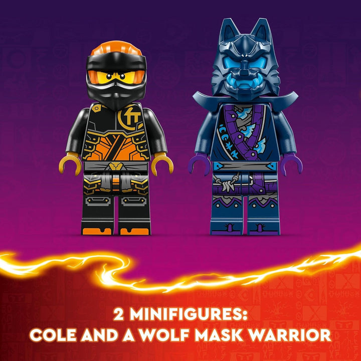 Lego NINJAGO Cole's Elemental Earth Mech Mini Ninja Spielzeug, anpassbare Actionfigur Abenteuerspiel