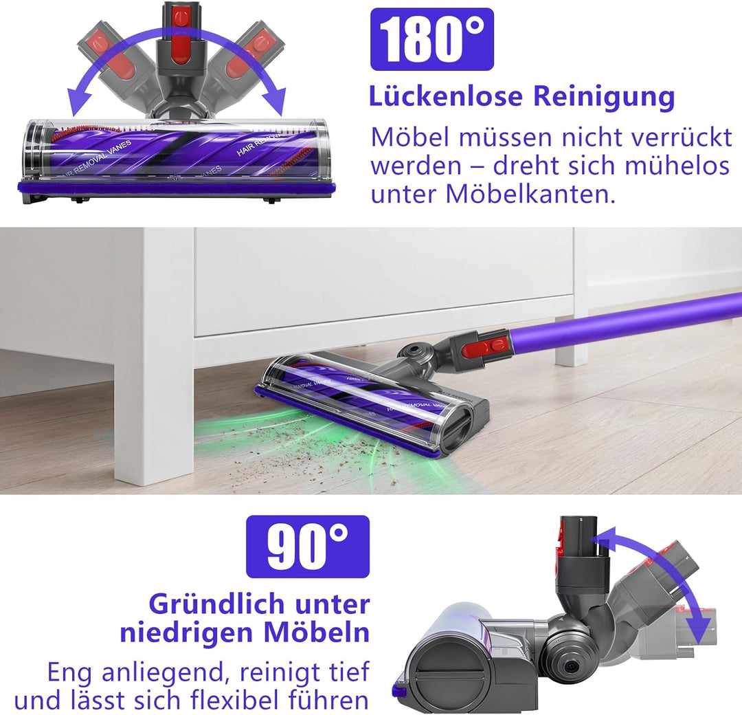 Bürste kompatibel für Dyson V7 V8 V10 V11 V15 SV10 SV11 SV12 SV14 Staubsauger,Anti-Verwicklungs Bode