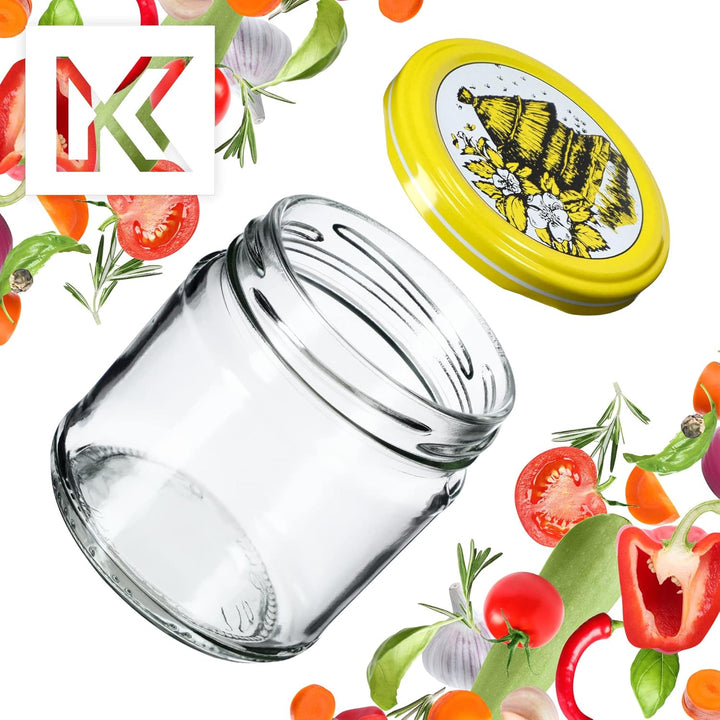 KADAX 10er Set Einmachgläser 200ml TO66, Marmeladengläser Vorratsgläser Mason Jar mit Schraubdeckel,