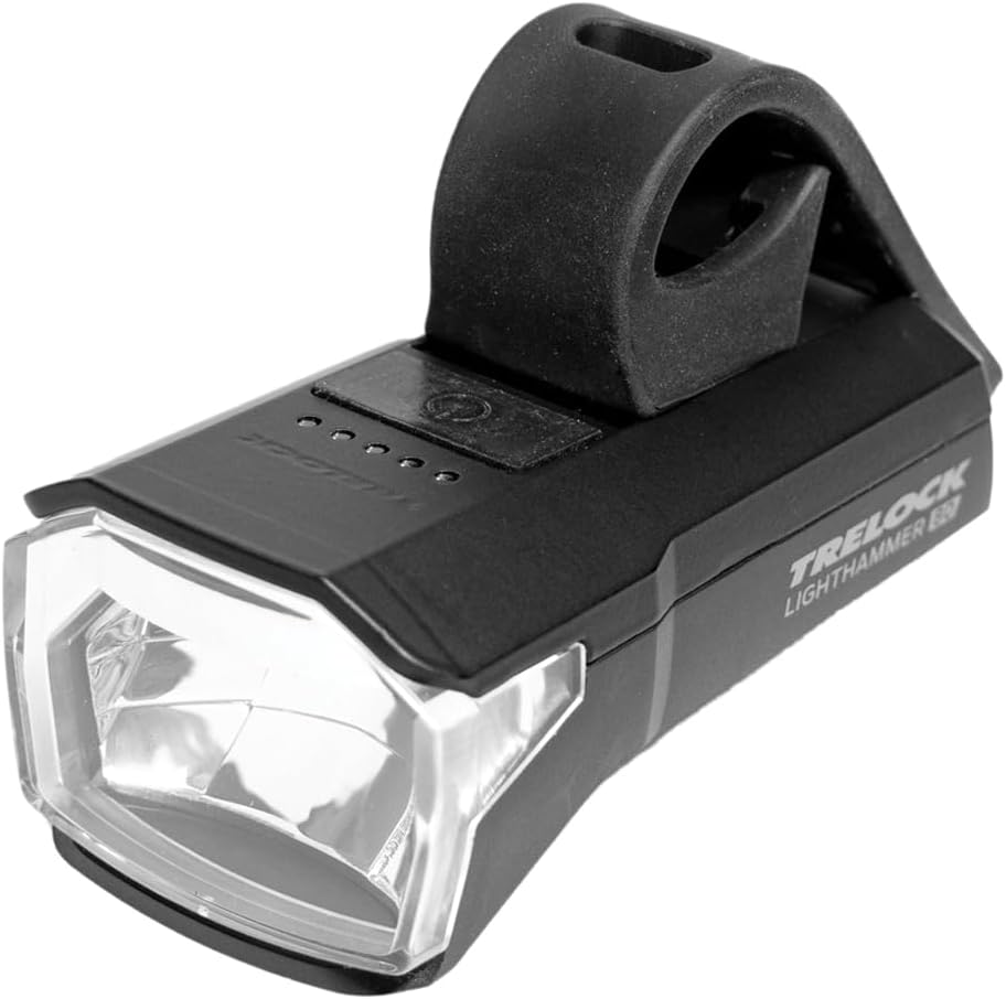 TRELOCK Fahrradlichtset LS 480 LIGHTHAMMER 80 LUX + LS740 Rücklicht mit Bremslichtfunktion – USB Lad
