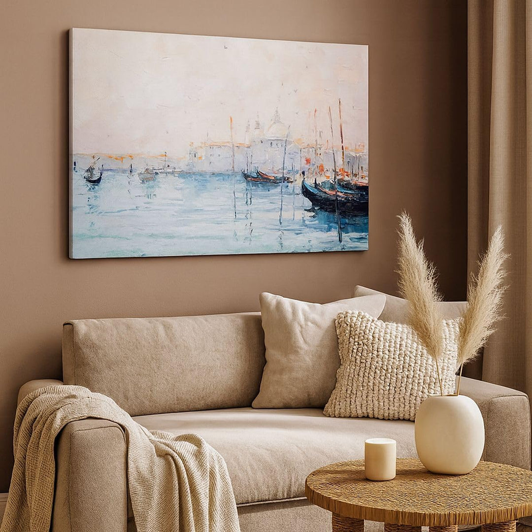 Bilder auf Leinwand 100x70cm Leinwandbild mit Rahmen Venedig Basilika Gross Wanddeko Bild Schlafzimm