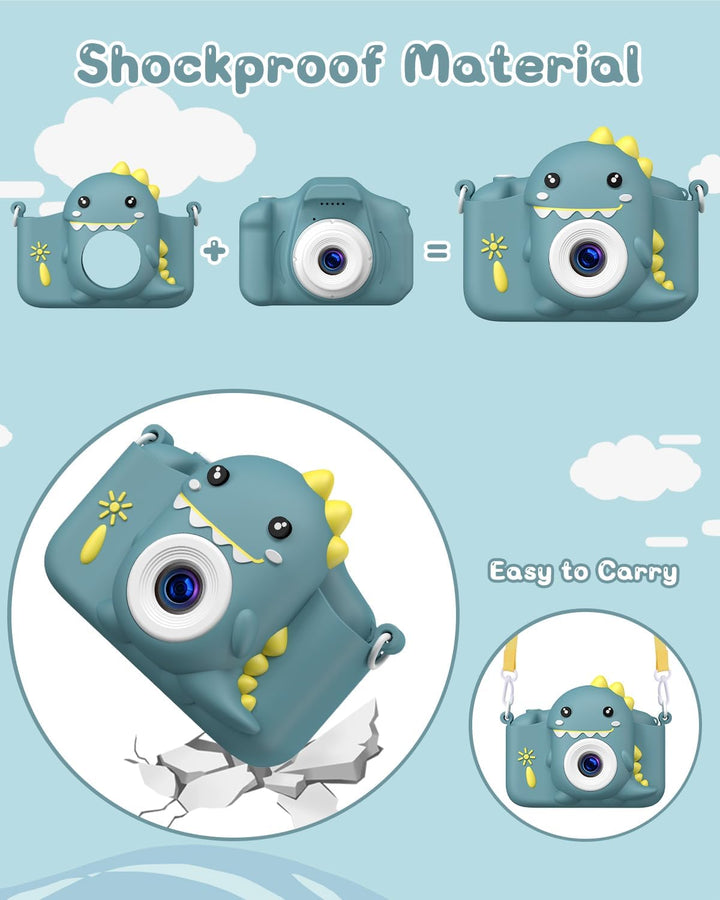 Kinderkamera, Gofunly Kinder Kamera 1080P 2,0-Zoll-Bildschirm Fotoapparat Kinder mit 32GB-Karte Self