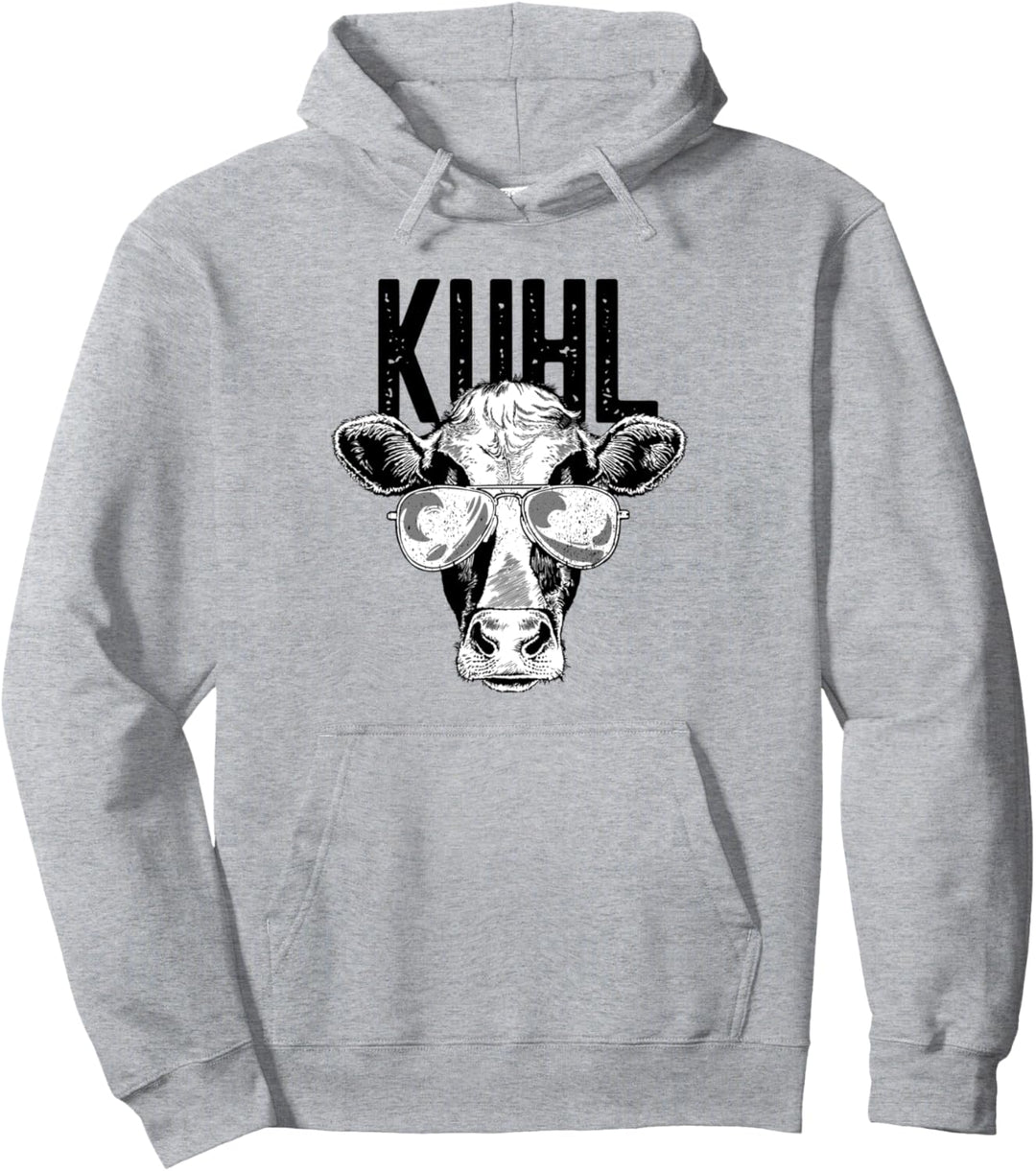 Lustiges Kuhl Kuh Coole Kühe mit Sonnenbrille Bauer Pullover Hoodie