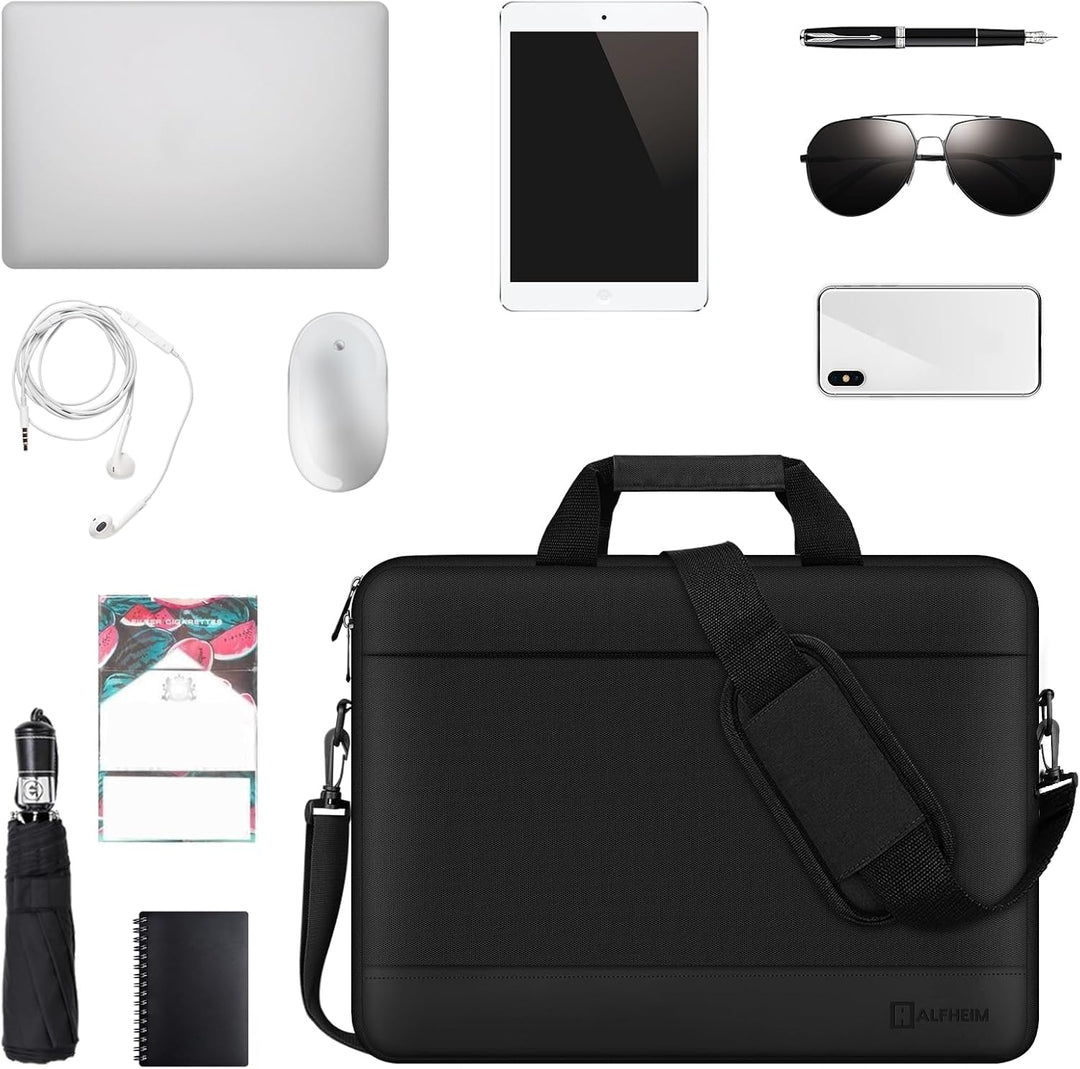 Alfheim 15,6-16 Zoll Laptop Tasche mit Schultergurt für Geschäft/Arbeit | Leichte Wasserdichte Akten