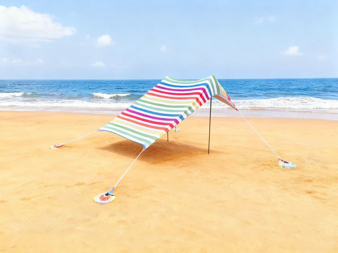 Strand Schatten Zelt Markise Strand Sonnencreme wasserdichte leichte Blockierung und elastische Sonn