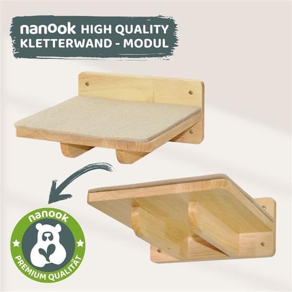 nanook Kletterwand Katzen - Katzentreppen 3er-Set - Katzentreppe Wandkratzbaum - Katzentreppe zum Kl