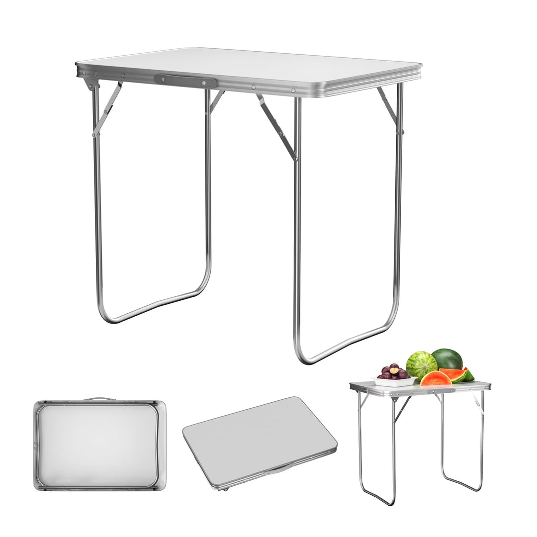 Huini Tragbarer Klapptisch Campingtisch Garten Picknicktisch aus Aluminiumlegierung, leicht und falt