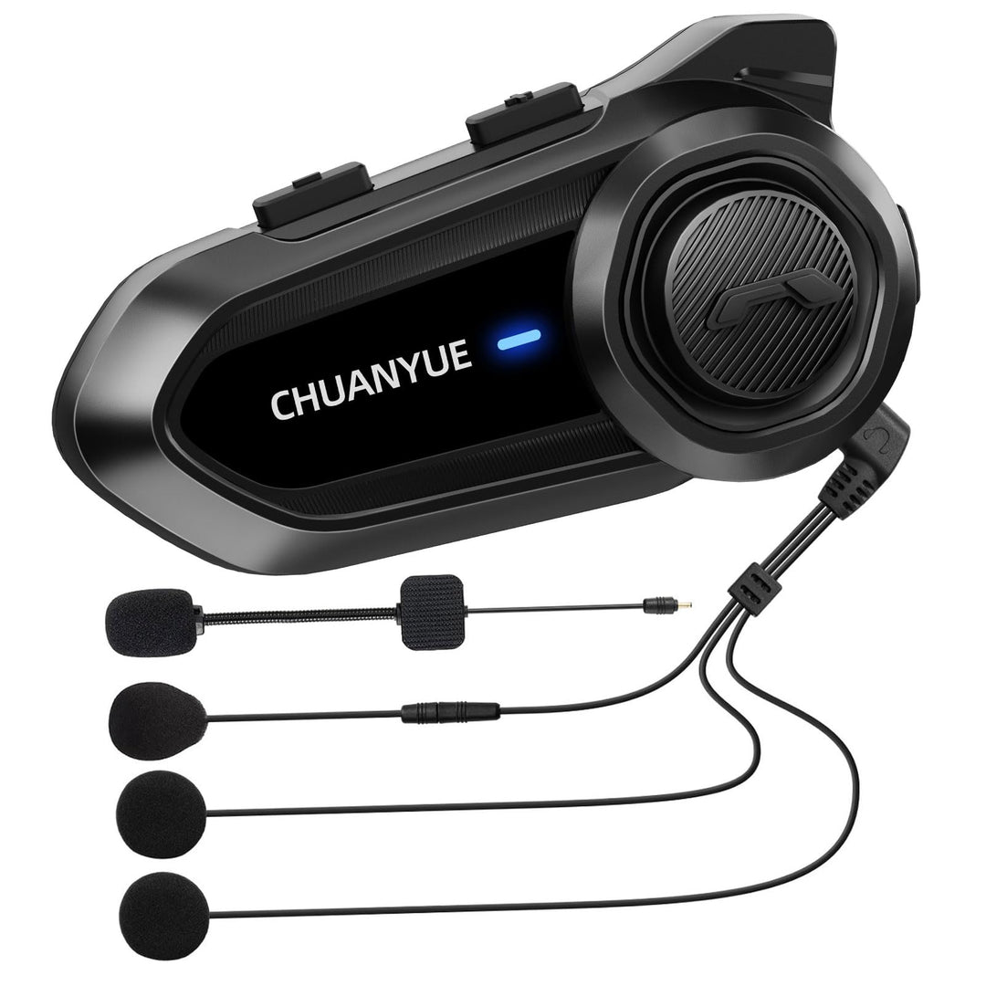 R18 Motorrad Headset with Intercom ，für 10 Personen und 2000 m Reichweite Kommunikationssystemmit, H