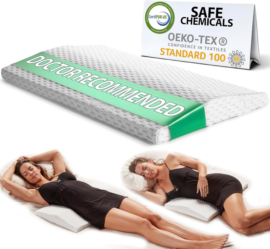 ComfiLife Lendenwirbelstützkissen zum Schlafen Memory Foam Kissen zur Linderung von Rückenschmerzen