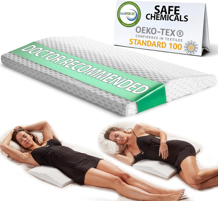 ComfiLife Lendenwirbelstützkissen zum Schlafen Memory Foam Kissen zur Linderung von Rückenschmerzen