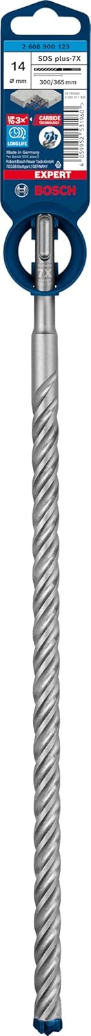 Bosch Professional 1x Expert SDS plus-7X Hammerbohrer (für Stahlbeton, Ø 14,00x365 mm, Zubehör Bohrh