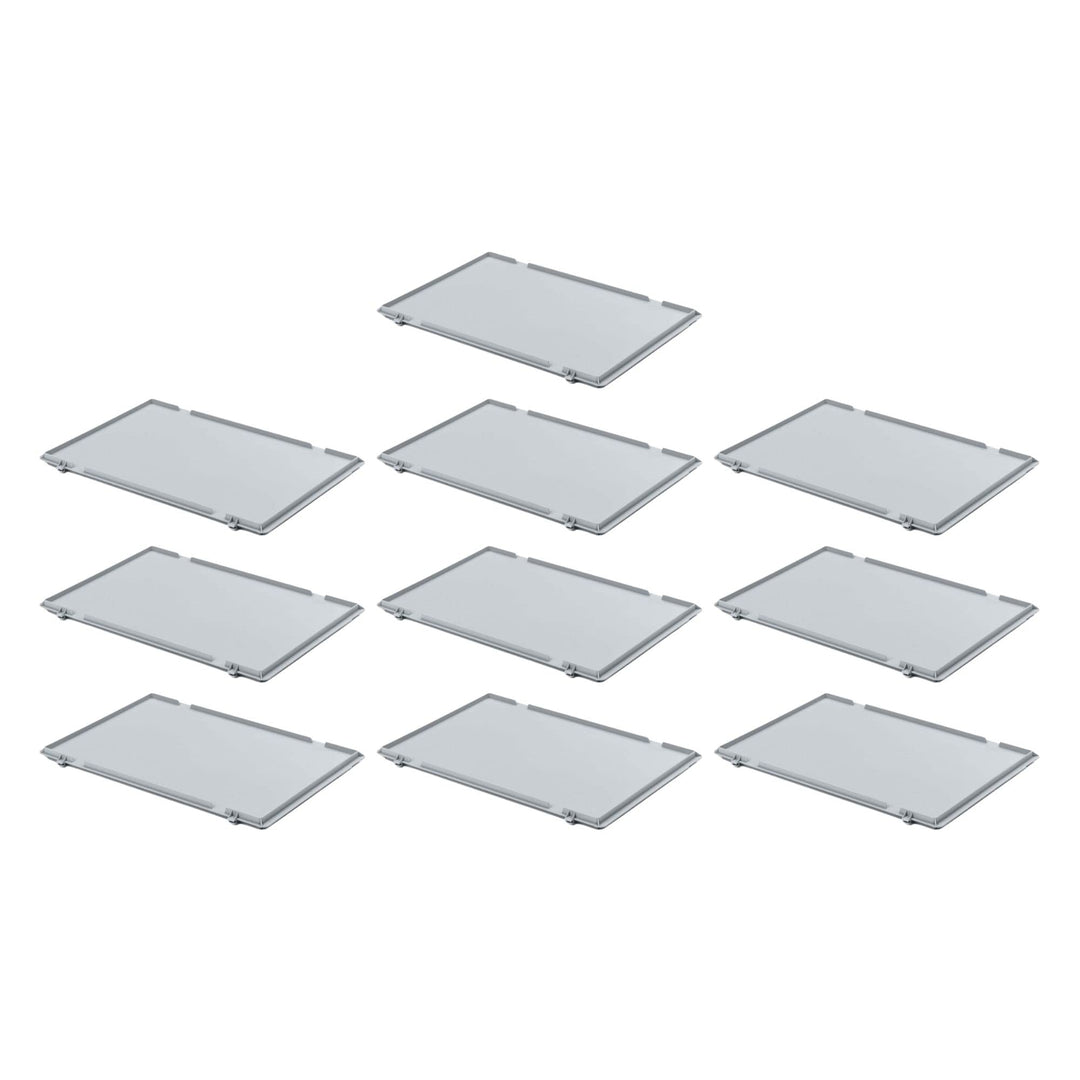 PROREGAL SuperSparSet 10x Scharnierdeckel für Eurobehälter | HxBxT 2,7x20x30cm HxBxT 2,7x20x30cm (10