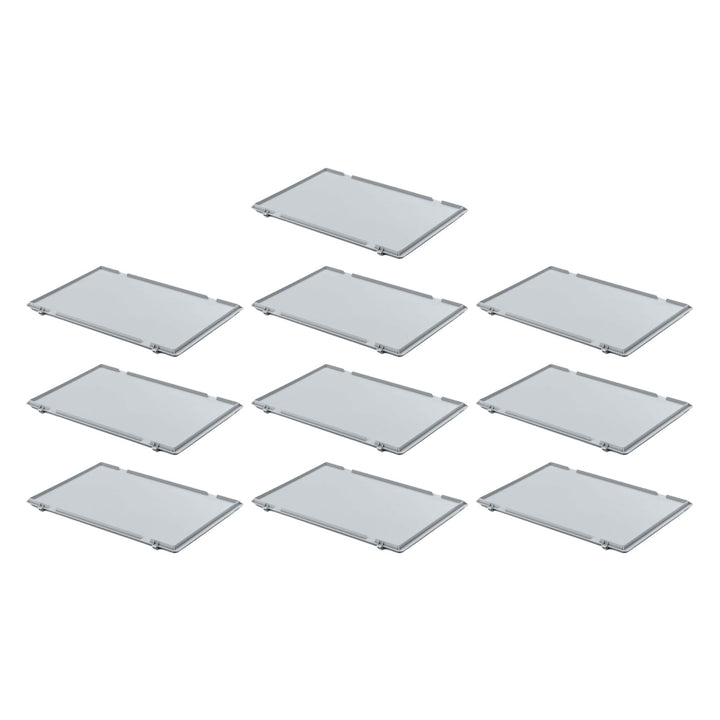 PROREGAL SuperSparSet 10x Scharnierdeckel für Eurobehälter | HxBxT 2,7x20x30cm HxBxT 2,7x20x30cm (10