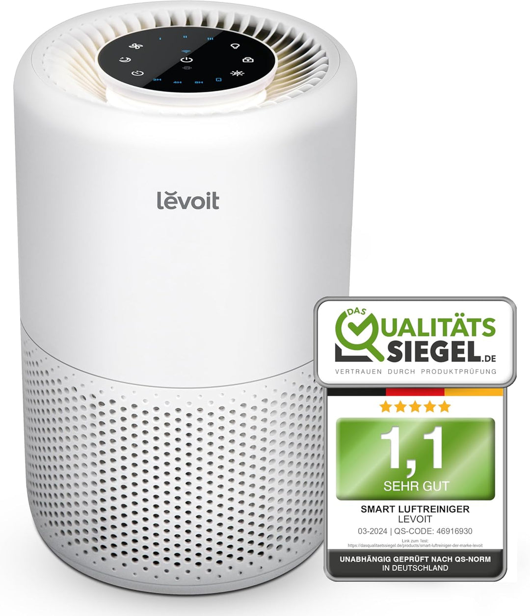 LEVOIT Luftreiniger Allergiker mit Tiermodus & Luftreiniger HEPA Filter für Allergiker, Luftfilter g