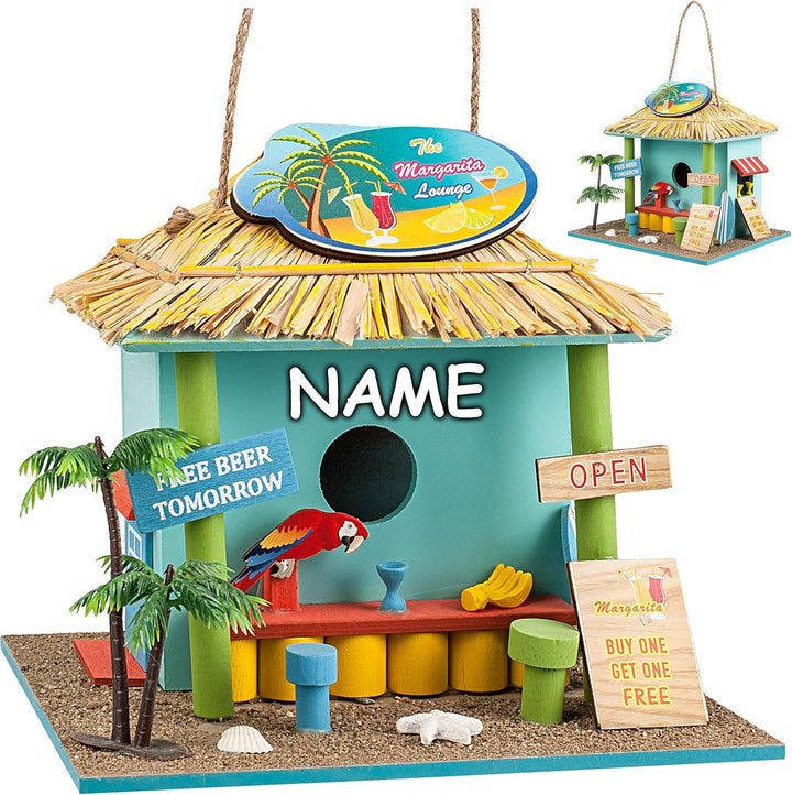 Vogelhaus - Strandbar/Strandhaus/Strandhütte - aus Holz - 21 cm - Nistkasten Vogelhäuschen Vogelnist