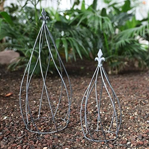 Metall Rankhilfe in Zwiebel Form - 2er Set - Pflanzen Rankgitter Garten Dekoration