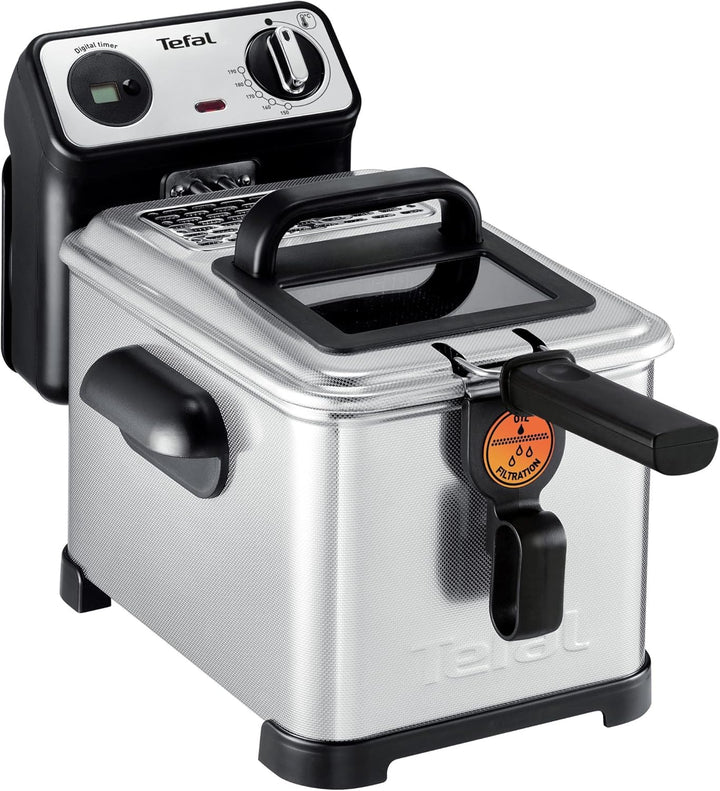 Tefal fr5191 nur freistehend Fritteuse Fritteuse, 1,3 kg, Metall, 4 l, Single, Edelstahl)