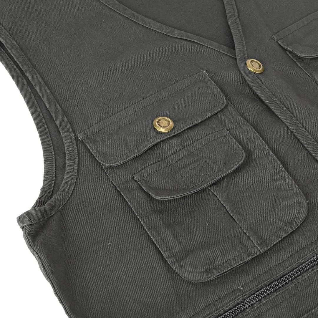 YOUTHUP Weste Herren Anglerweste Outdoor Ärmellose Fotografie Jagd Sportweste Multi-Tasche Leicht Kn