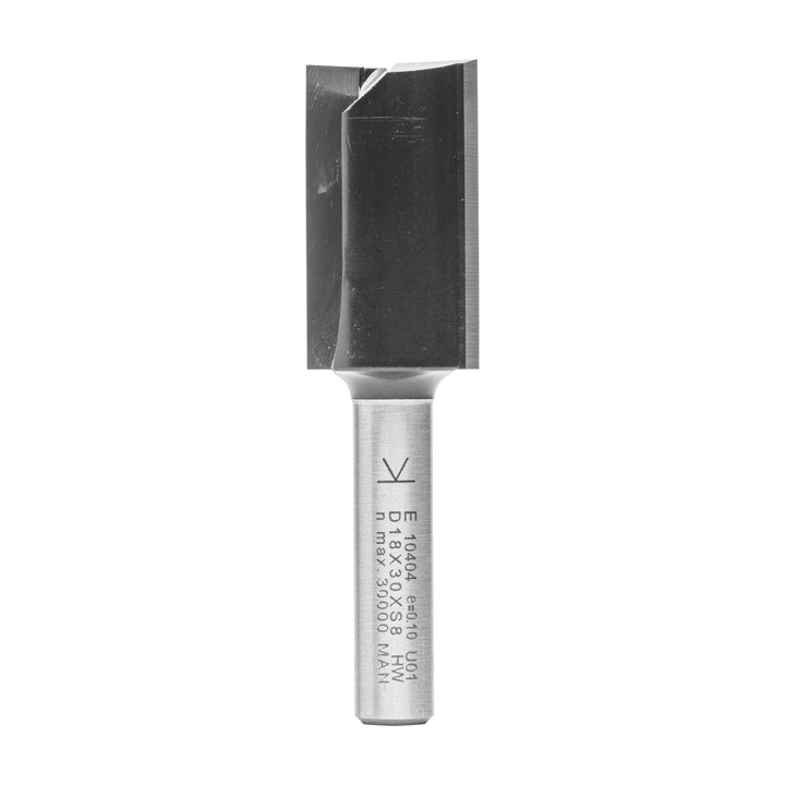 ENT 10404 Nutfräser HW, Schaft (S) 8 mm, Durchmesser (D) 18 mm, NL 30 mm, SL 32 mm, GL 62 mm D=18 /