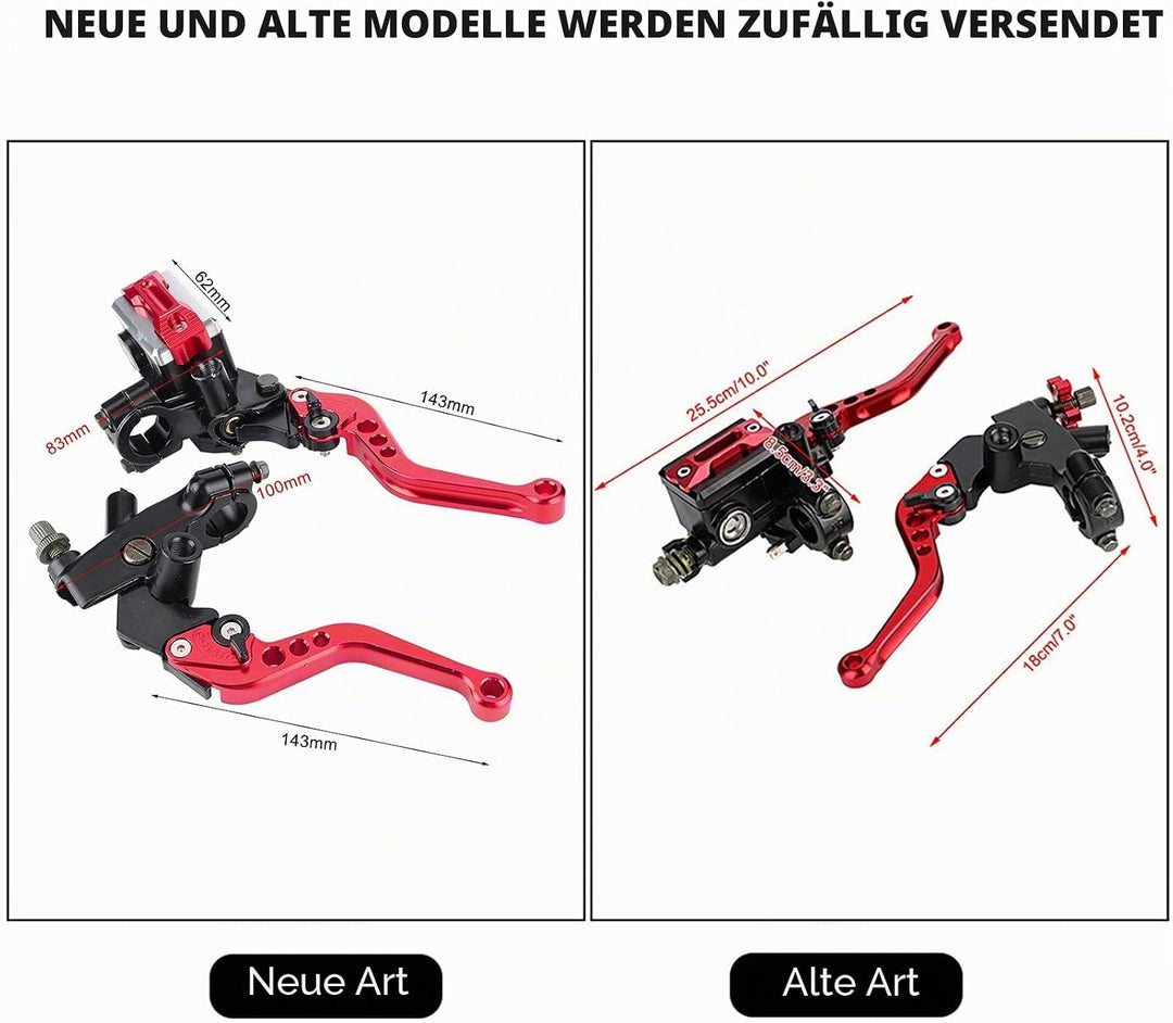 Fydun Motorrad Hauptbremszylinder Hebel 1 Paar Lenker Bremse Kupplungszylinder 22mm Universal Motor