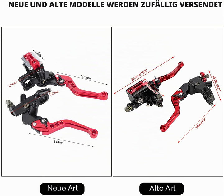 Fydun Motorrad Hauptbremszylinder Hebel 1 Paar Lenker Bremse Kupplungszylinder 22mm Universal Motor