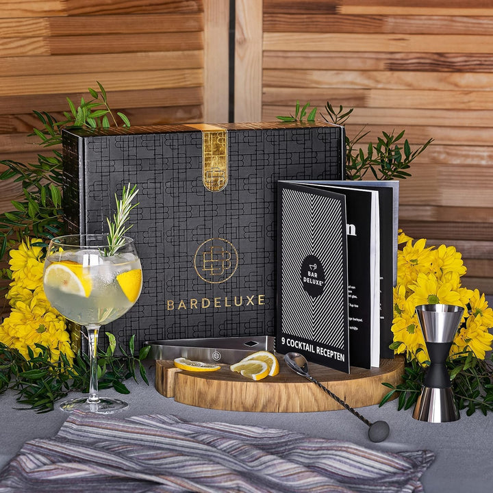 BarDeluxe® Boston Shaker Set 5-teilig, Barkeeper Set, Cocktail Mix Set - 750ml Cocktailshaker Boston