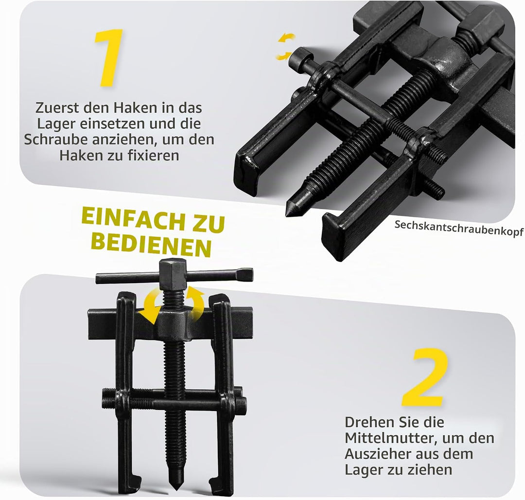 4 Abzieher Werkzeug 2''/3''/4''/6'' mit 2-Backen Lagerabzieher kugellager Abzieher Satz Für Motorrad
