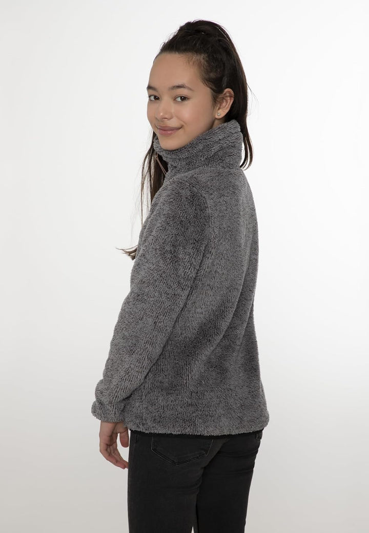 Protest Mädchen Oberteil Mit Durchgehendem Reissverschluss Riri JR 164 Dark Grey Melee, 164 Dark Gre