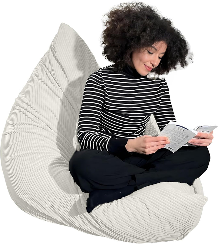 Riesiger Sitzsack XXL für Innenbereich, aus Cordsamt, 180 x 140 cm, weich, bequem und abnehmbar, gro