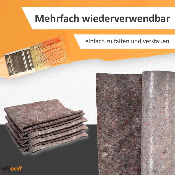 easypaint® PREMIUM Malervlies [25 m²] - Schutzvlies mit PE Anti Rutsch Beschichtung - Gewicht: 180 g