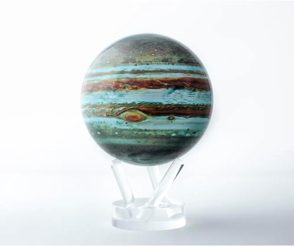 MOVA Globus Weltraumserie Jupiter 8,5" mit Sockel, solarbetriebener rotierender Globus, einzigartige