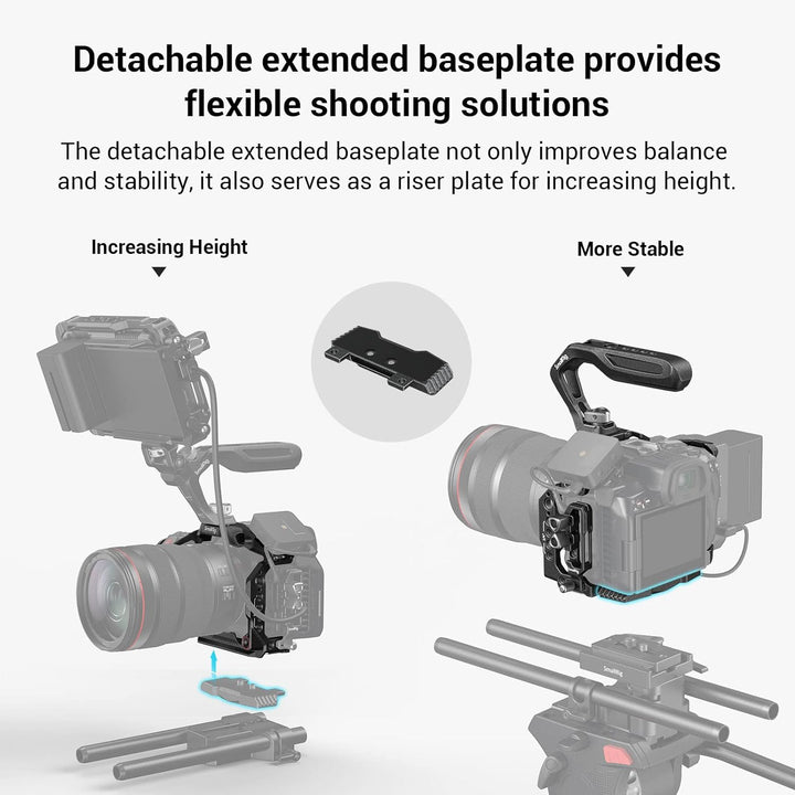 SMALLRIG R5 C Camera Cage Handheld Kit für Canon R5 C mit Oberem Griff, Full Cage, HDMI & USB-C Kabe