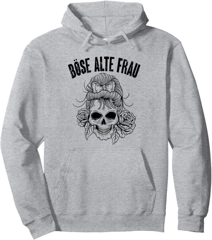 Böse Alte Frau Pullover Hoodie