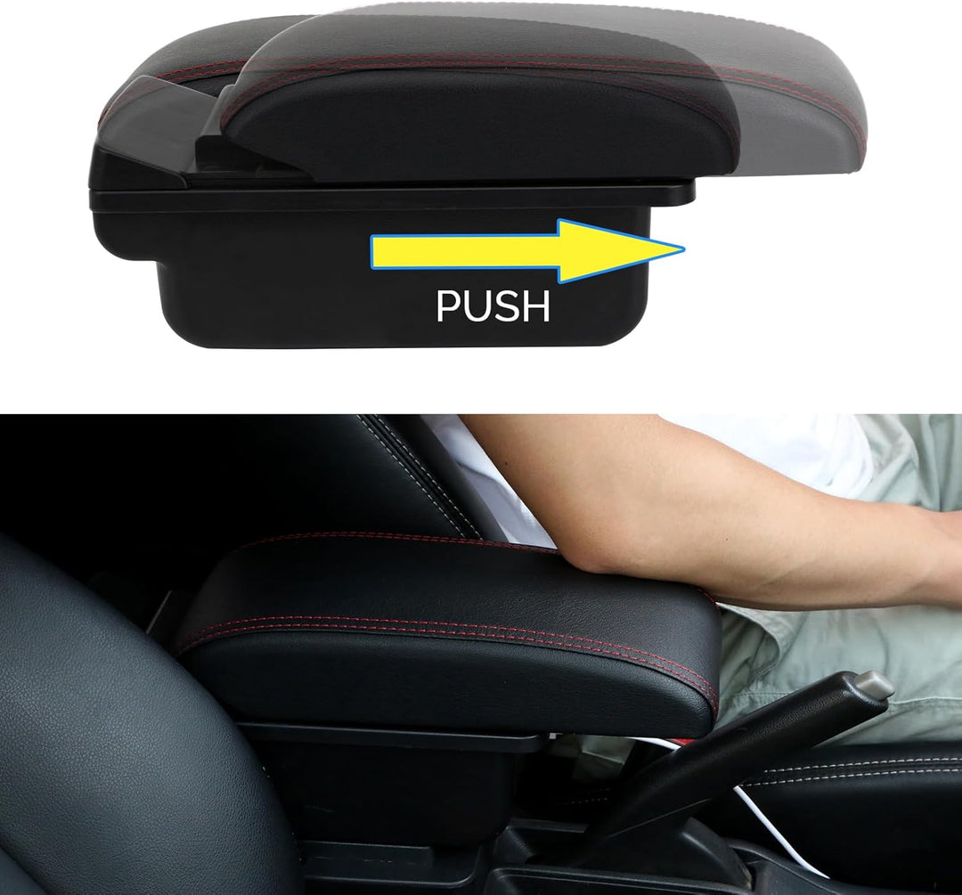 Auto Armlehnen für Duster I 2010-2015 Doppelschicht Mittelkonsole Grosse Aufbewahrungsbox mit 3 USB-