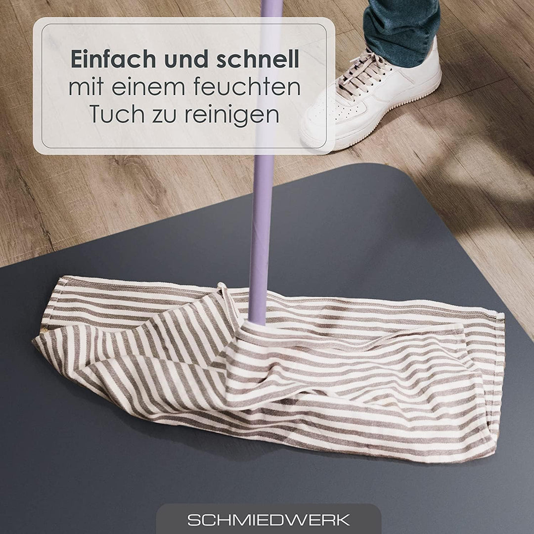 Bodenschutzmatte farbig | Bürostuhl Unterlage | Kratzfest | Made in Germany (Anthrazit, 100 x 120cm)