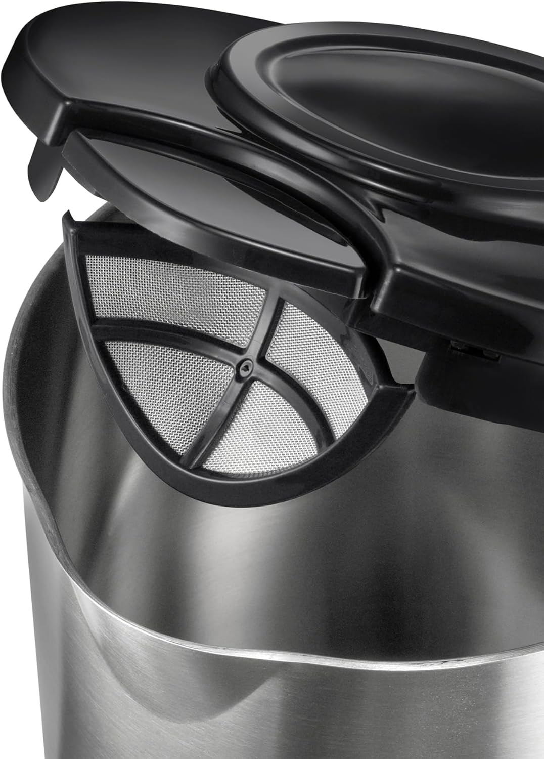 Unold 18015 Wasserkocher - Edelstahl Kettle, Schwarz, 1,5 L, EU Stecker, 2200 W, Blitzkocher, 360° d