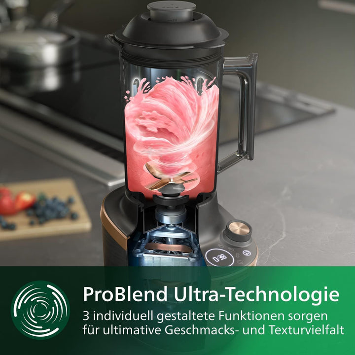 Philips Flip&Juice Hochleistungsmixer der 7000 Serie mit Entsaftermodul, Flip&Juice-Technologie, Pro