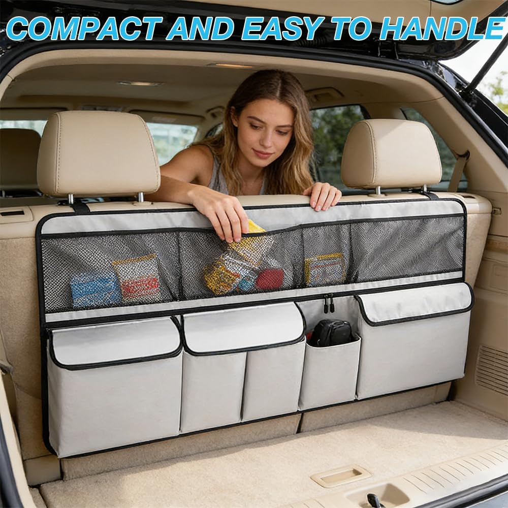 Auto Kofferraum Organizer, 105x51cm Kofferraum Organizer mit Hängefunktion, Wasserdichte Multifunkti