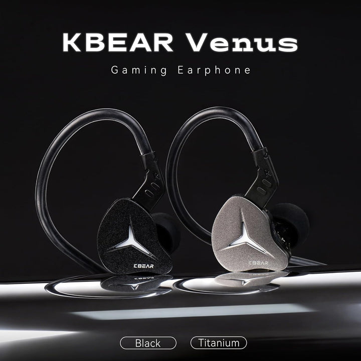 Yinyoo KBEAR Venus Kabel-Gaming-Kopfhörer mit Dynamischer RGB-Beleuchtung, 10 mm Treiber, USB-C IEM