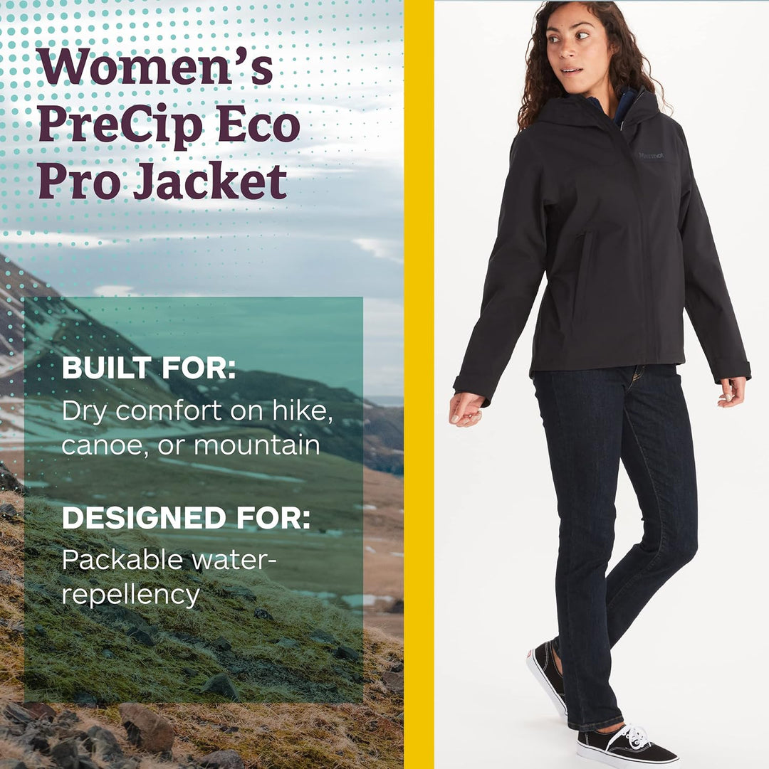 Marmot Damen Wm's Precip Eco Pro Jacket C20 Wasserdichte Regenjacke, winddichter Regenmantel, atmung