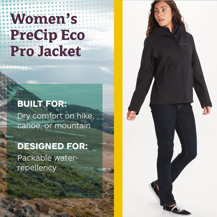 Marmot Damen Wm's Precip Eco Pro Jacket C20 Wasserdichte Regenjacke, winddichter Regenmantel, atmung