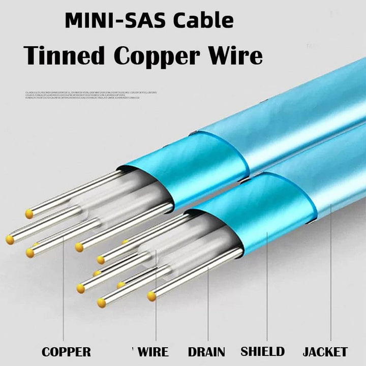 CY Mini SAS HD SFF-8644 auf Mini SAS High Density HD SFF-8644 Datenserver Raid externes Kabel 50 cm