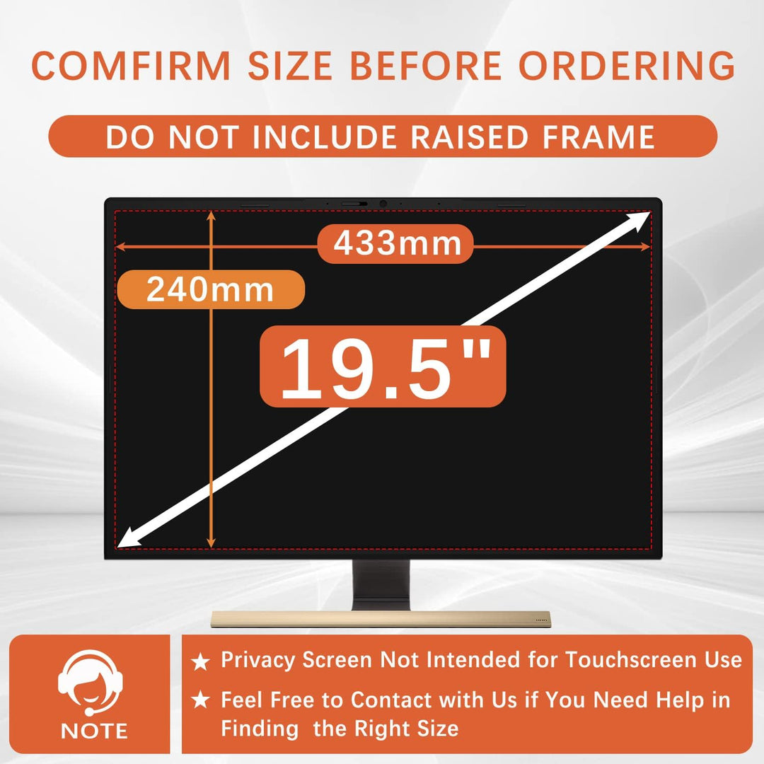 HaruYo Monitor Blickschutzfilter 19.5 Zoll 16:9, Computer & Desktop Privacy Filter, Anti-Spy Blicksc