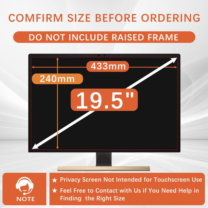 HaruYo Monitor Blickschutzfilter 19.5 Zoll 16:9, Computer & Desktop Privacy Filter, Anti-Spy Blicksc