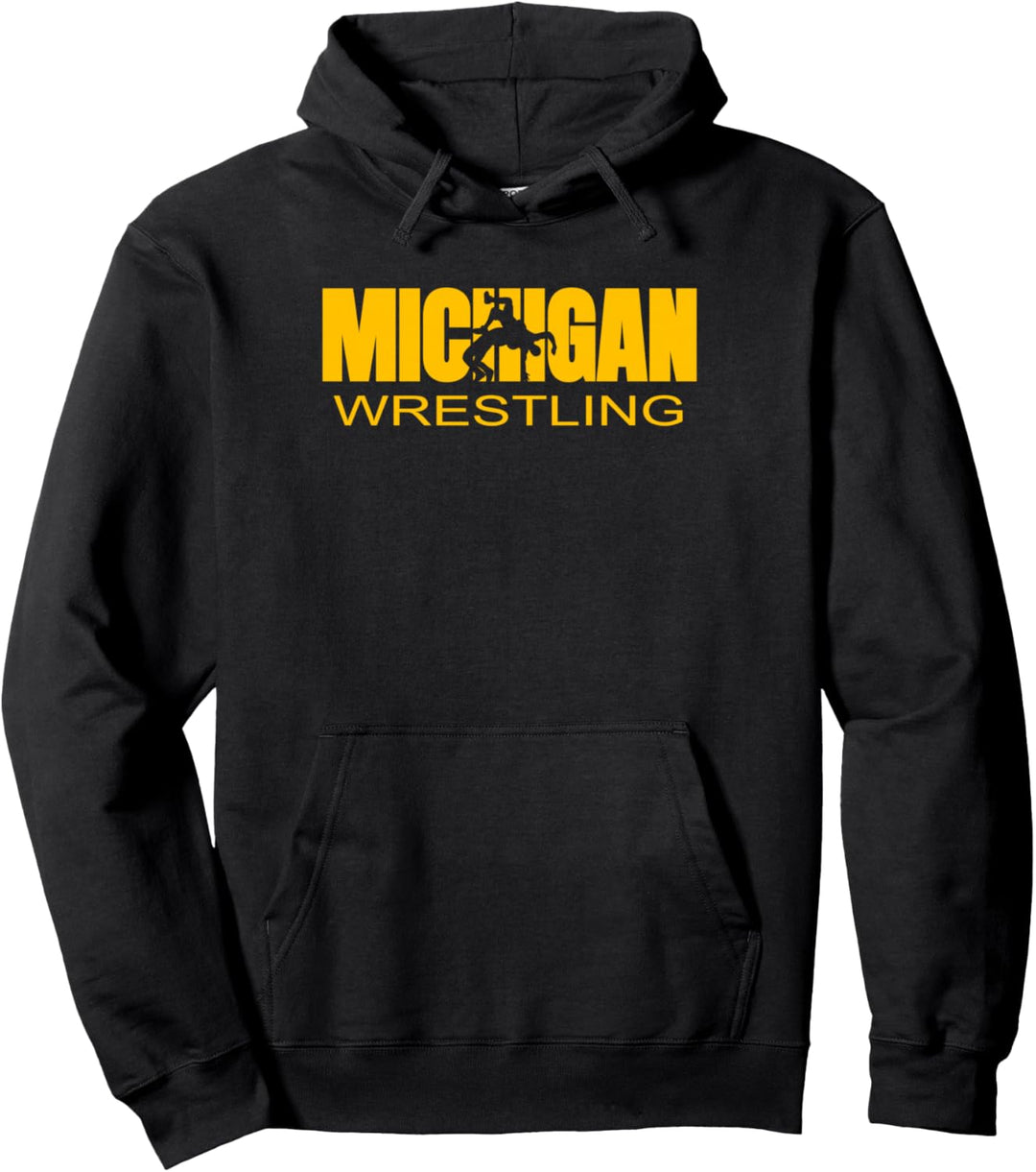 Michigan Wrestling Freestyle Wrestler MI The Wolverine State Pullover Hoodie