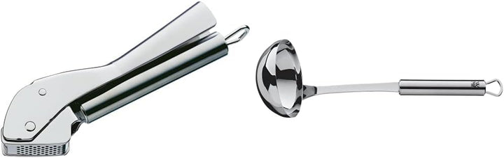 WMF Profi Plus Knoblauchpresse 17,5 cm, Cromargan Edelstahl, spülmaschinengeeignet & Profi Plus Supp