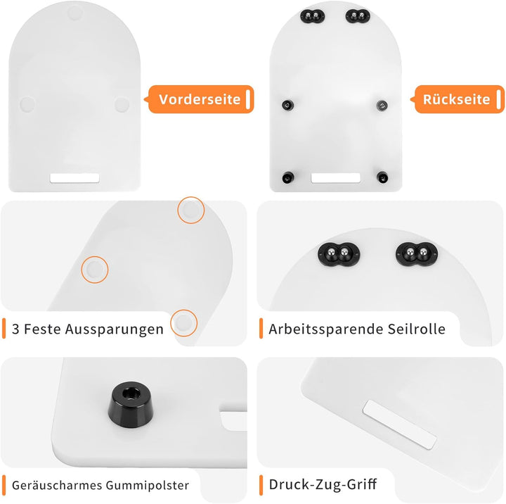 Gleitbrett für Thermomix TM7, Acryl Brett für Thermomix Zubehör TM7 mit Rollen, Müheloses Verschiebe