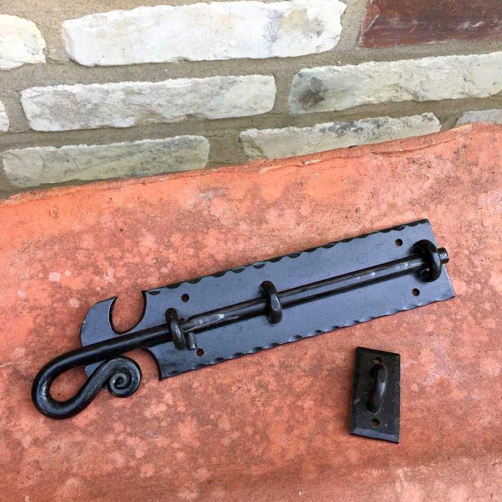 Antikas - Bolzenriegel - Flachriegel Schubriegel Antik Riegel Verschluss Tor schwarz