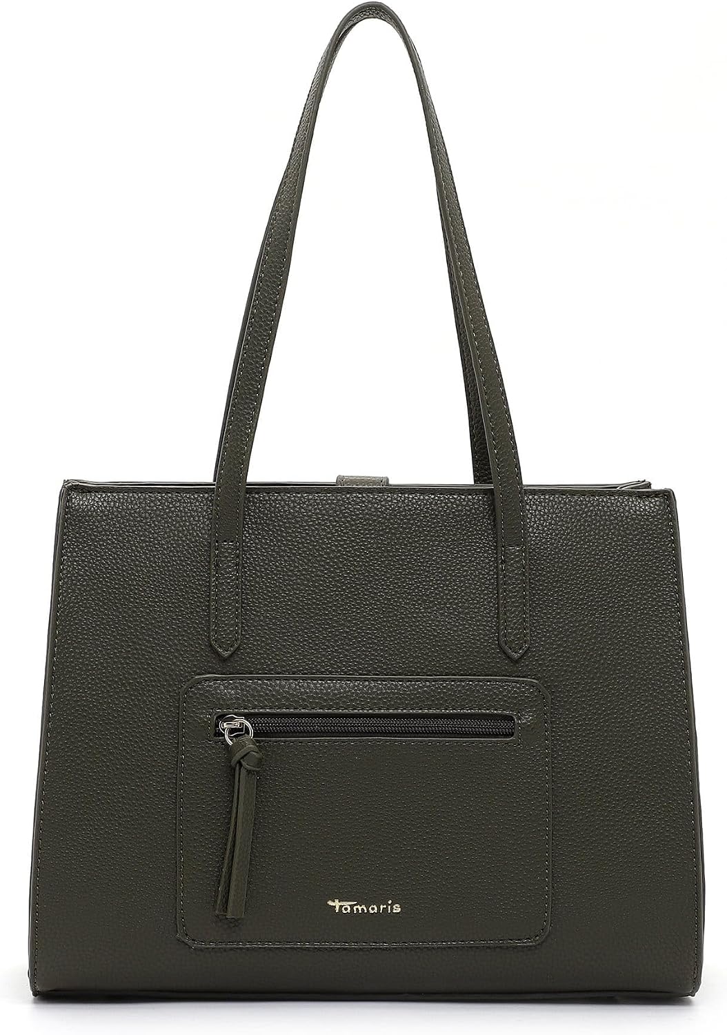 Tamaris Shopper Jasmina 31753 Damen Handtaschen Uni Einheitsgrösse Oliv, Einheitsgrösse Oliv